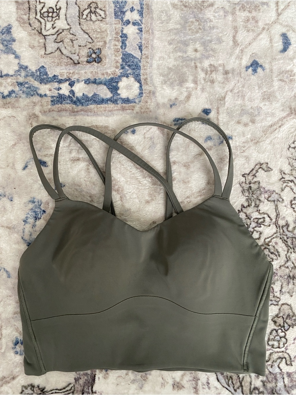 Lululemon Athletica Like A Cloud Longline Sage Green Bra 4